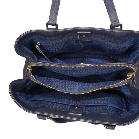 Kate Spade Navy Coated Canvas Handbag - Picture 10 of 11